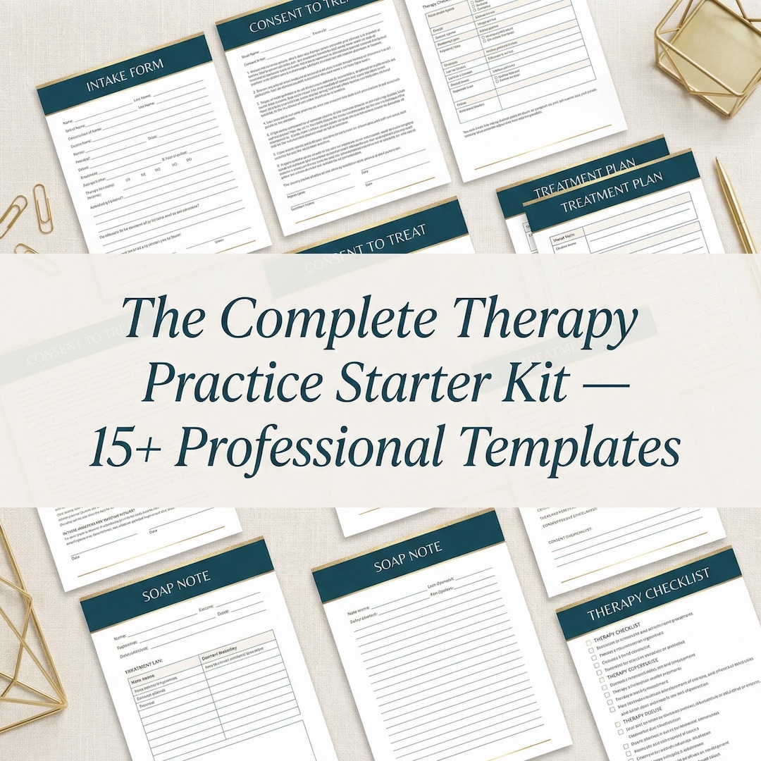 Therapy Practice Starter Kit: Pro Forms & Templates for New Therapists ...