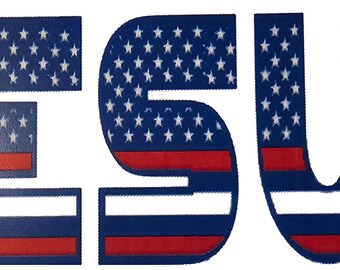 Größerer Jesus - Rot, Weiß und Blau