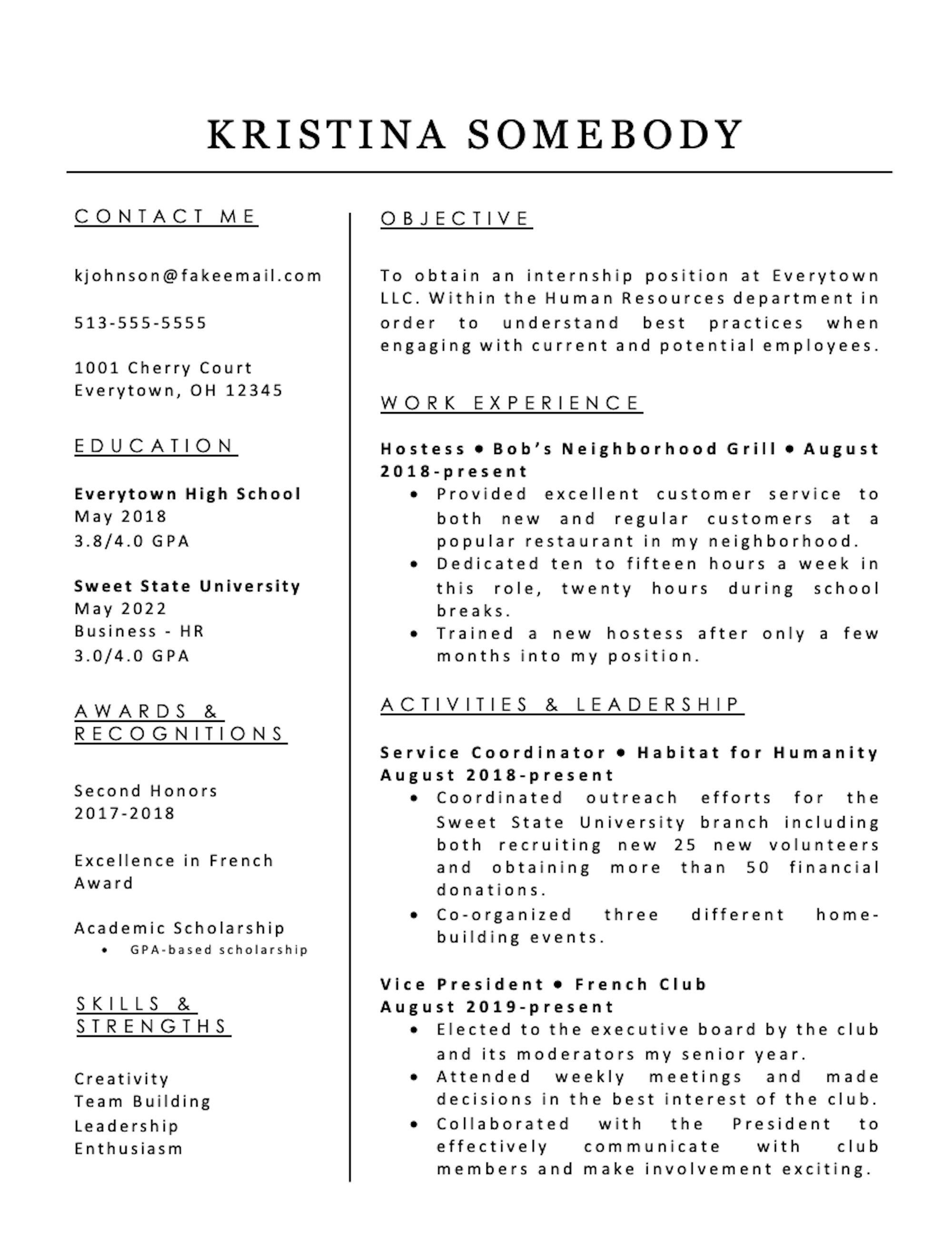 Simple Resume Template / Easy Resume Template/ Instant Etsy