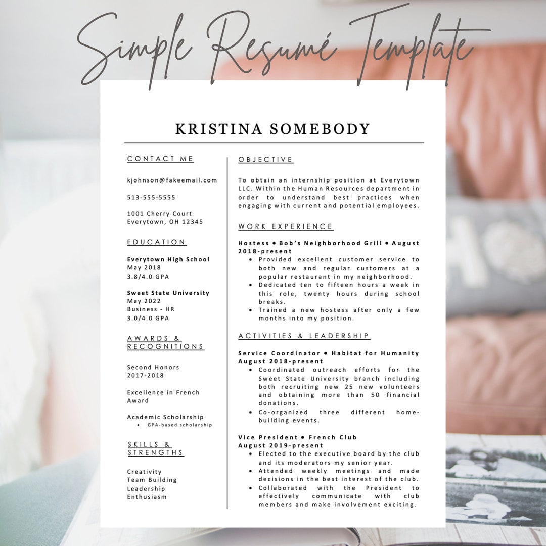 Simple Easy Professional Resume - Il 1080xN.2849358175 Ff0g 