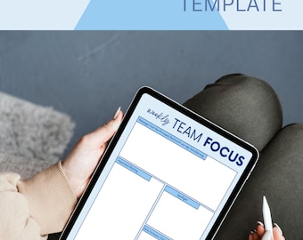 Weekly Team Focus Template, School Newsletter, Principal Update (Canva)