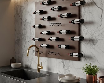 Botellero de pared europeo de hierro forjado, soporte para una botella, diseño minimalista.