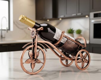 Botellero de triciclo retro, soporte europeo de hierro para botellas de bicicleta, decoración vintage para bar.