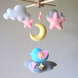 Baby mobile Baby mobile bird bird mobile baby mobile clouds image 2