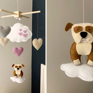 Dog Baby mobile - baby mobile - Dog mobile - felt Mobile - Baby Mobile dog - puppy Mobile - custom mobile - customized dog mobile