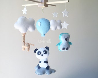 Baby Mobile - Baby mobile zoo - Jungle Mobile - baby mobile animals - forest mobile