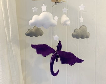 Baby mobile - Dragon mobile - crib mobile - baby mobile dragon - dragon nursery - fairytale nursery - baby crib mobile - gender neutral baby