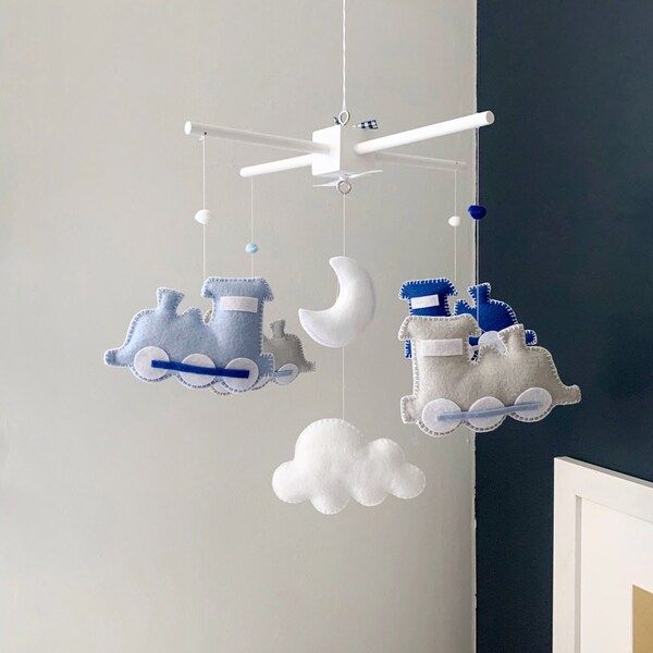 Baby Mobile -Baby Crib Mobile - train Mobile - Train baby mobile - crib mobile - nursery decor train - train baby decor - baby decor - baby