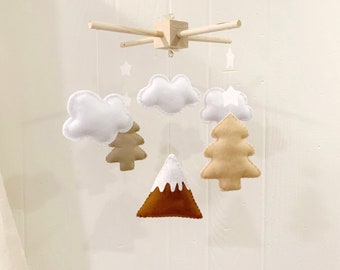 Baby mobile mountain- forest mobile -  baby mobile trees - Baby mobile - wilderness mobile - mountain  nursery - woodland mobile