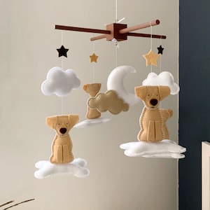 Baby mobile - Dog mobile - Baby Crib Mobile - Baby Mobile dog - puppy Mobile - golden retriever mobile, baby decor dogs, nursery puppy