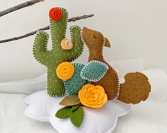 Baby nursery decor - cactus baby decor - birthday party decor - baby shower table decor - cactus plush decor - shelf decor - baby decor