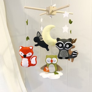 Woodland Mobile Bebe Renard Bebe Foret De Mobile Woodland Etsy