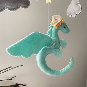 Baby mobile - Dragon mobile - crib mobile - baby mobile dragon - dragon nursery - fairytale nursery - baby crib mobile - wizard nursery