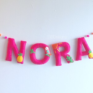 Felt Name Banner - Nursery banner - wall banner - wall banner - nursery wall - nursery decor - tribal nursery - nursery - baby decor