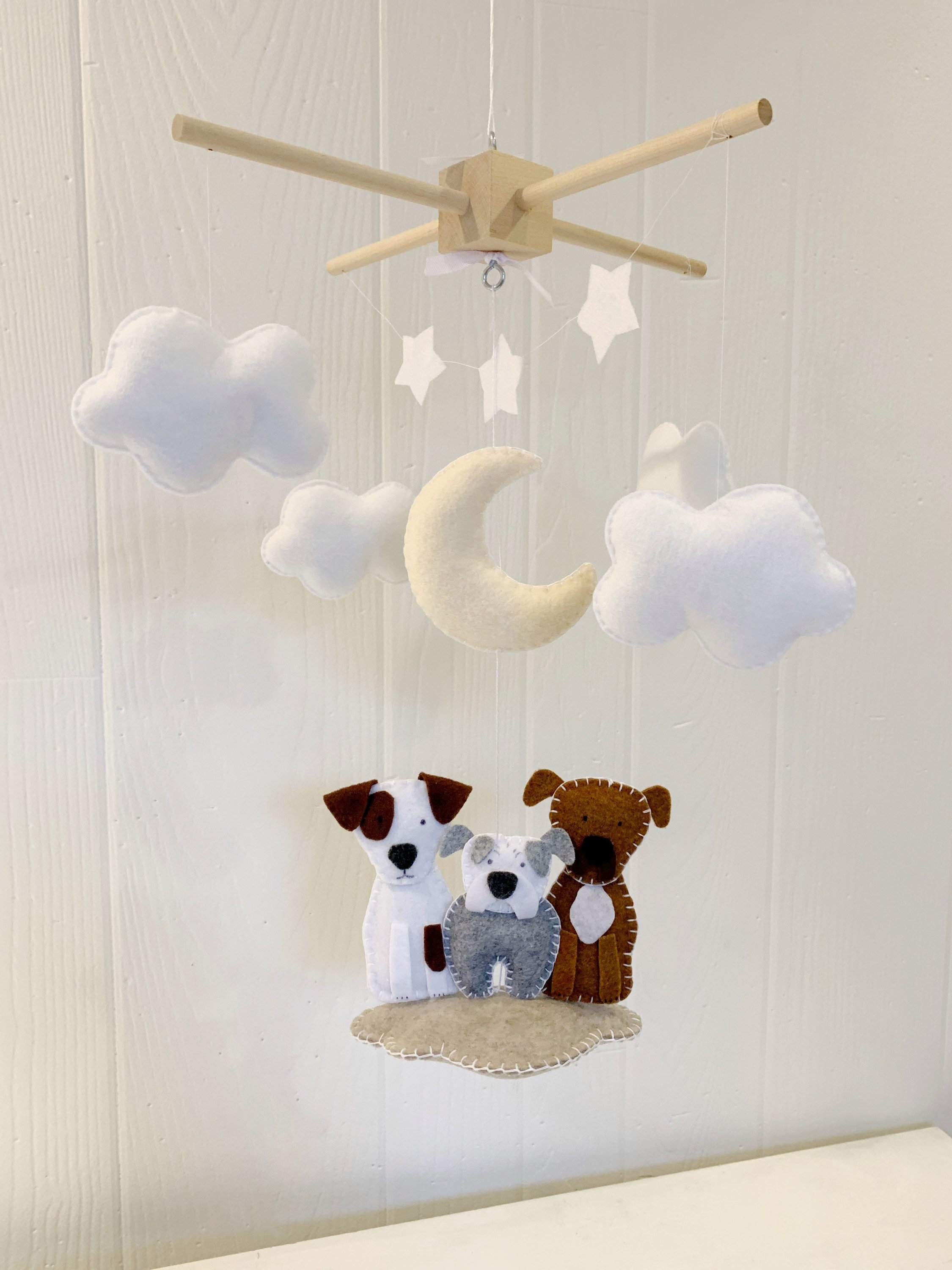 Baby mobile - Dog mobile - Baby Crib Mobile - Baby Mobile dog - puppy Mobile - bulldog mobile - dogs mobile