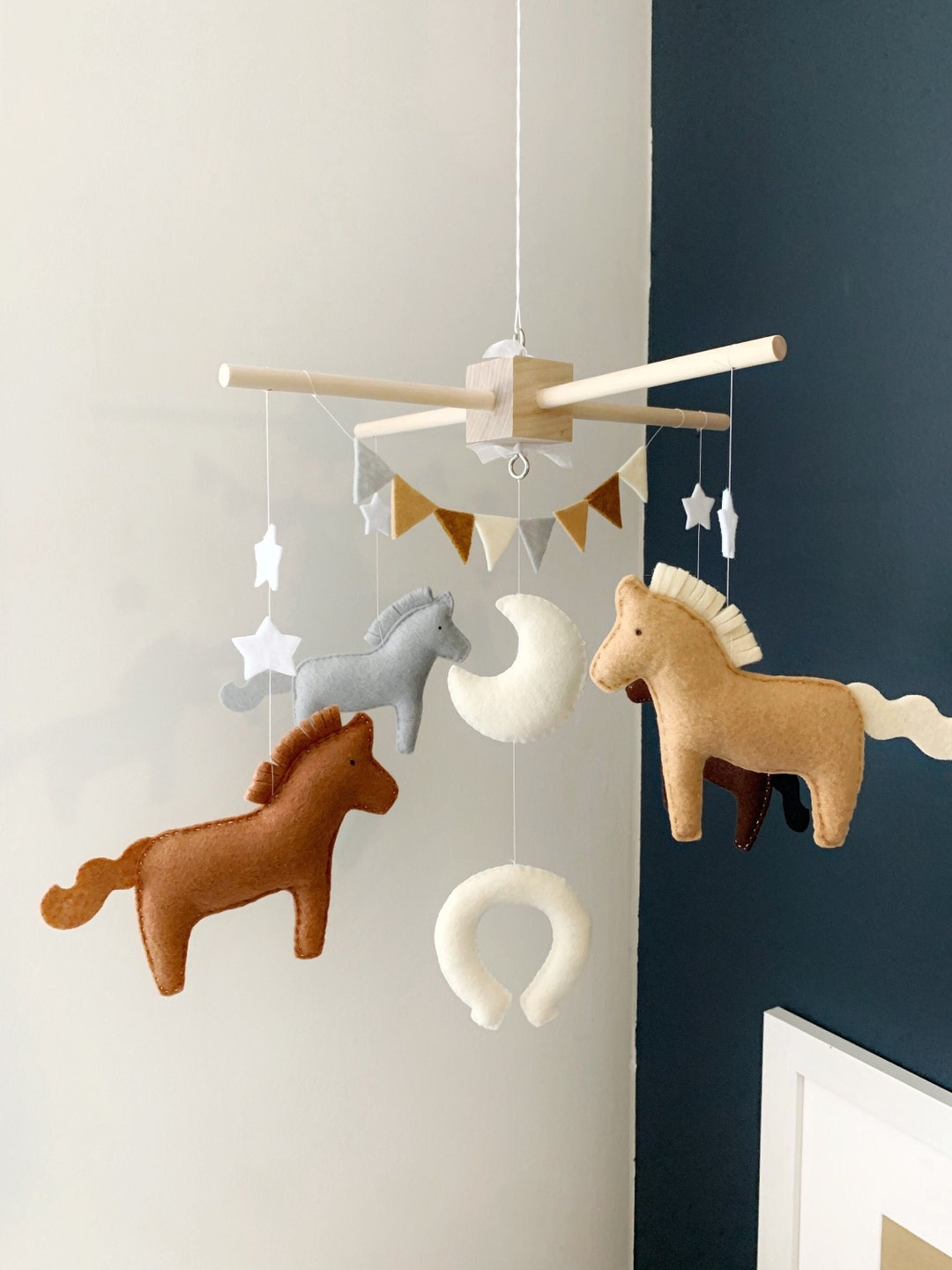 Baby Mobile, Baby Crib Mobile, Horse Mobile, Western Nursery, Gender