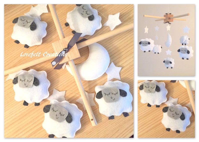 Baby Crib Mobile Sheep Mobile Lamb Mobile Etsy