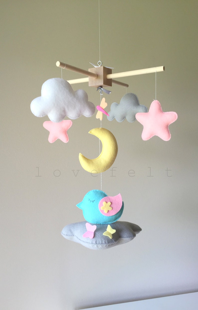 Baby mobile Baby mobile bird bird mobile baby mobile clouds image 3