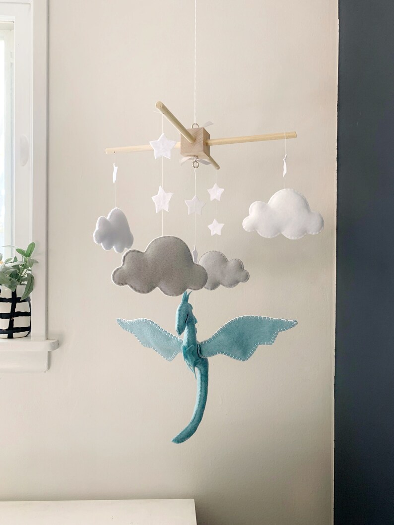 Baby Mobile Dragon Mobile Felt Mobile Baby Mobile Dragon Etsy