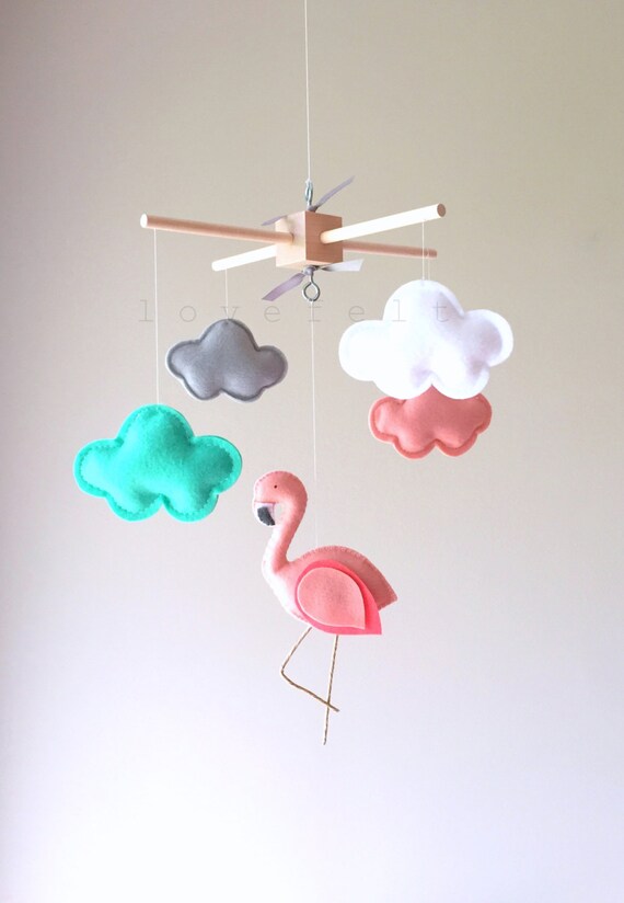 flamingo baby mobile