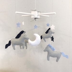 baby mobile - baby crib mobile - horse mobile