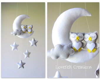 Baby mobile - Owl mobile - Crib Mobile Owl - Baby Mobile Stars