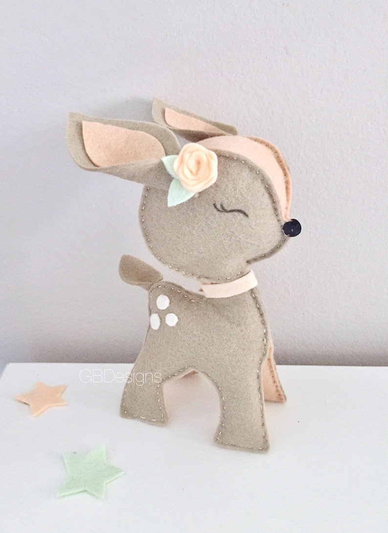 Baby Mobile Woodland Baby Mobile Fawn Deer Mobile Baby Etsy