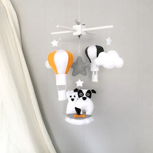 baby mobile dogs - dog mobile - hot air balloon mobile - baby mobile hot air balloon - nursery hot air balloon - baby crib mobile