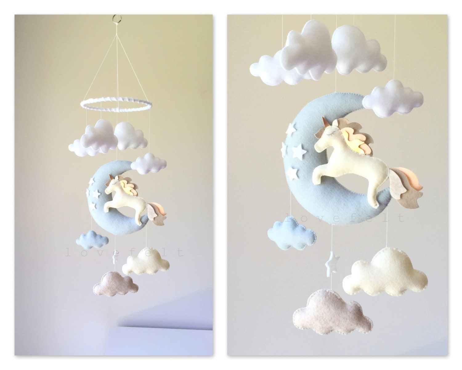Bebe Licorne Mobile Lune Mobile Nuages De Lune Mobile Bebe Licorne Mobile Lune Mobile Nuages De Lune Mobile