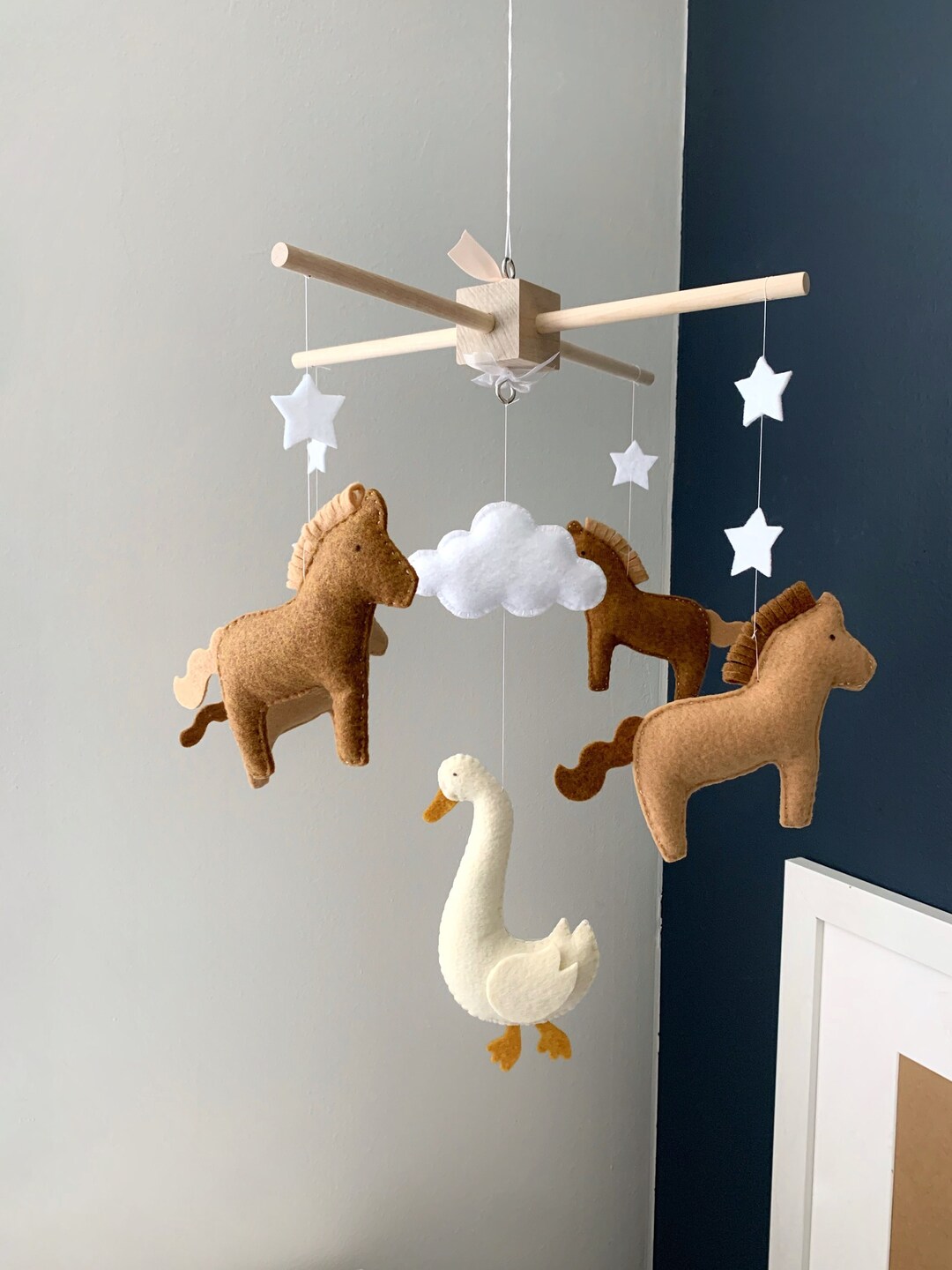 Baby Mobile Horses, Baby Mobile Duck, Goose Mobile, Baby Crib Mobile