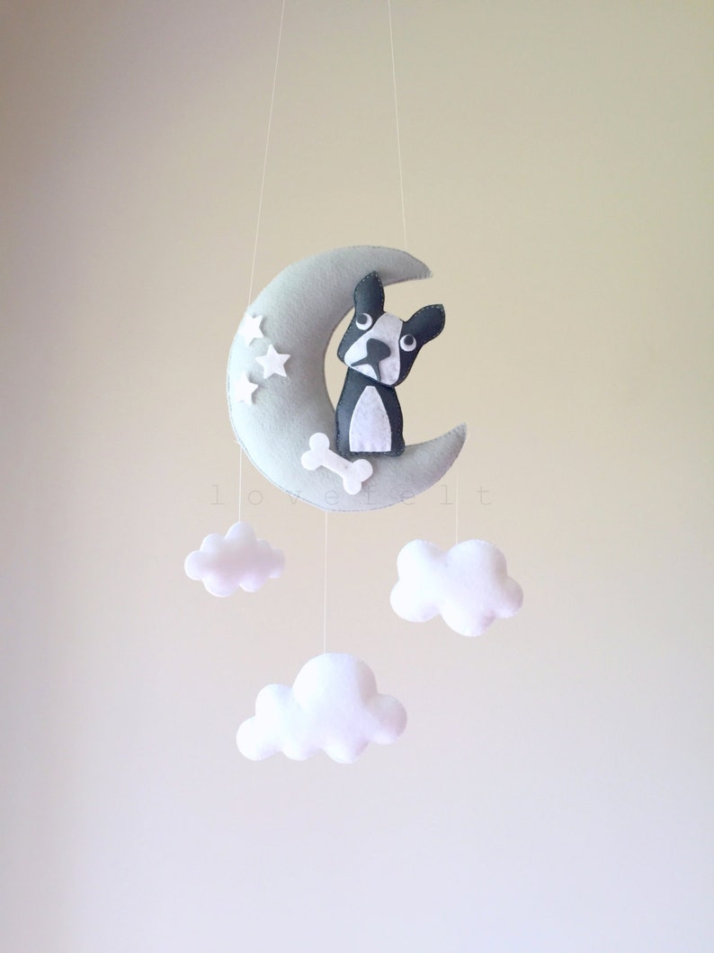 Baby Mobile Baby Mobile Dog Dog Mobile Boston Terrier Etsy