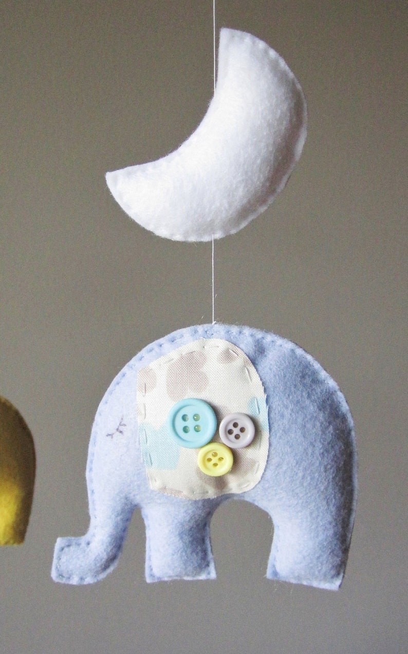 Baby mobile Baby crib Mobile Elephant Mobile Nursery Etsy