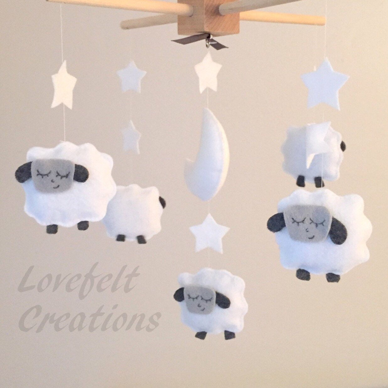 Baby Crib Mobile Sheep Mobile Lamb Mobile Etsy