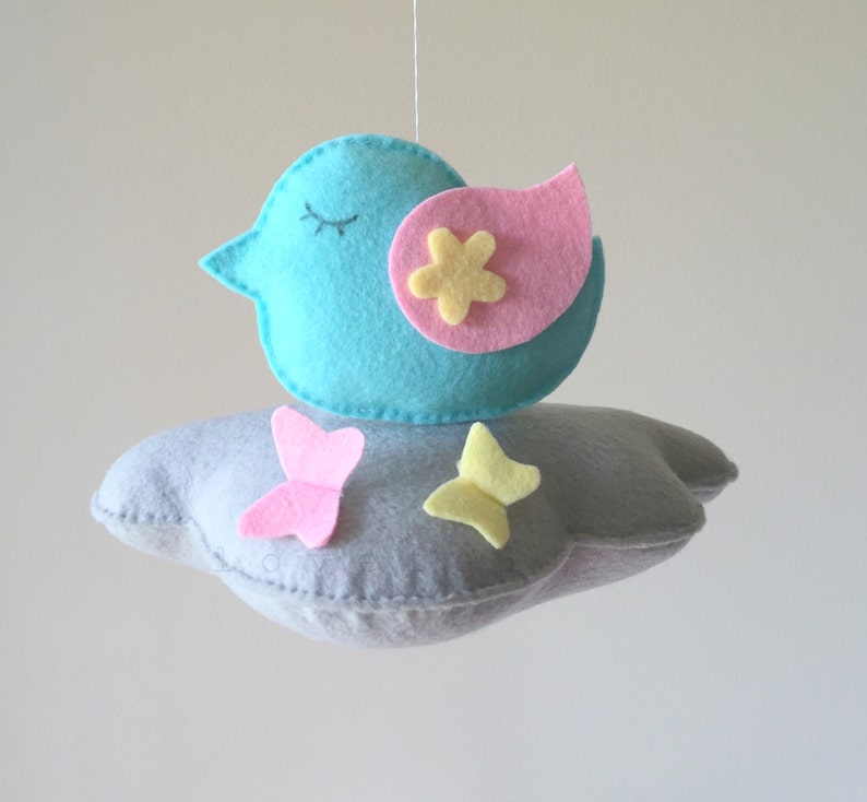 Baby mobile Baby mobile bird bird mobile baby mobile clouds image 4