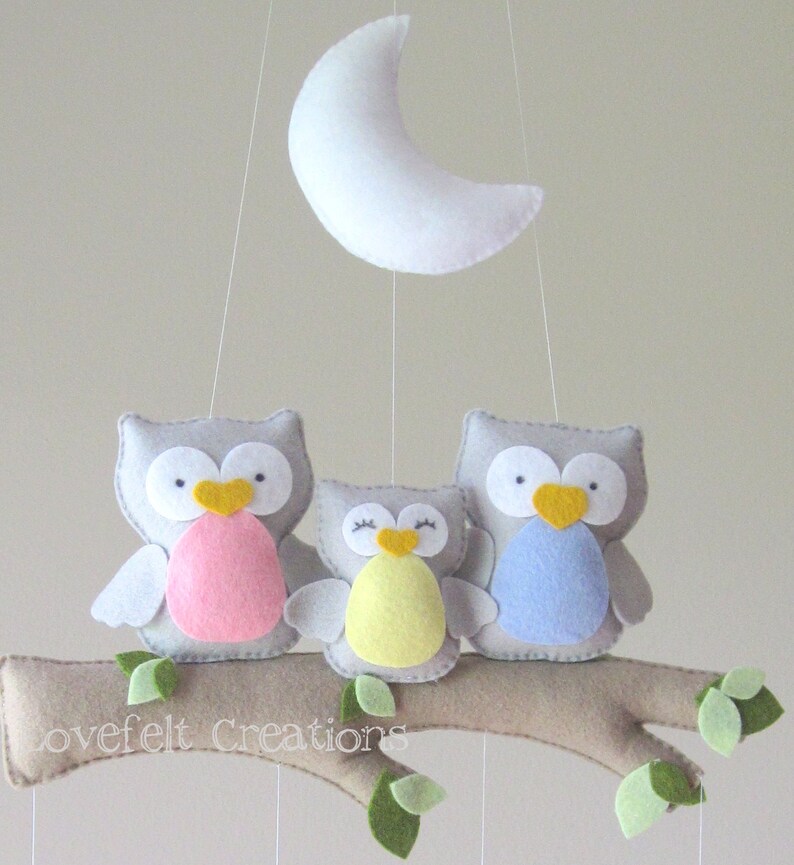 Baby Mobile Owl Mobile Hanging Mobile Baby Decor Owl Etsy UK
