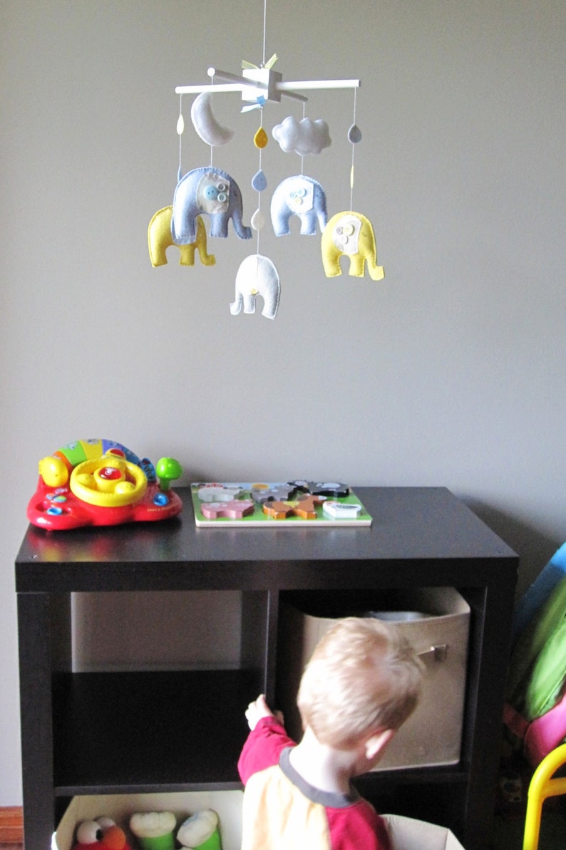 Baby mobile Baby crib Mobile Elephant Mobile Nursery Etsy
