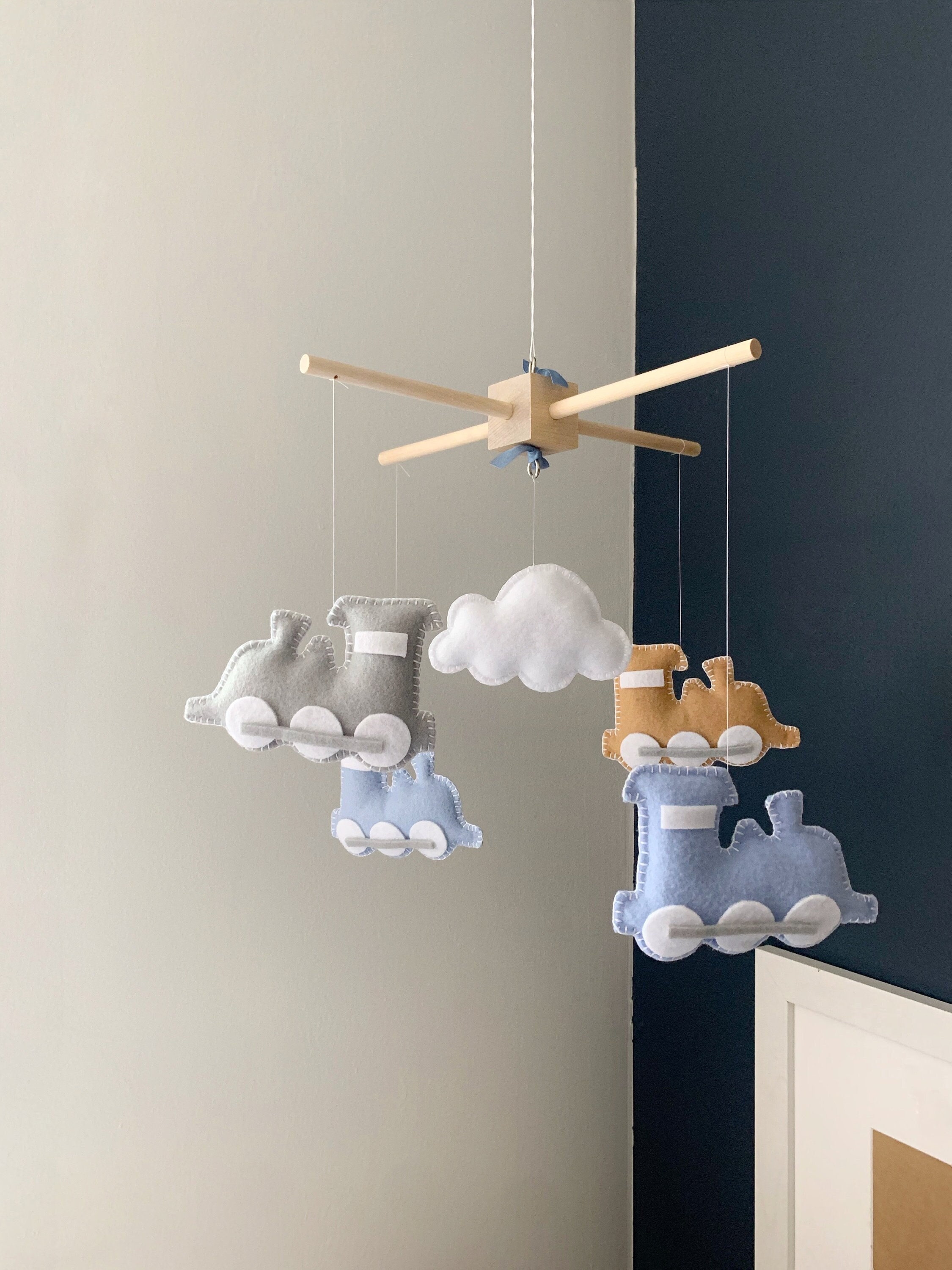 Baby Mobile -Baby Crib Mobile - train Mobile - Train baby mobile - crib mobile - nursery decor train - train baby decor - baby decor - baby