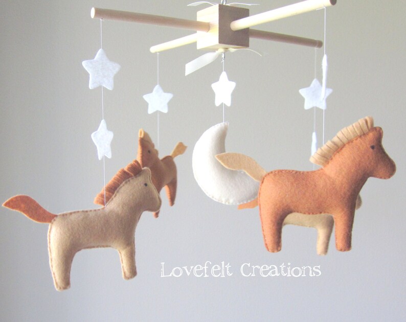 Baby Mobile Baby Crib Mobile Horse Mobile Etsy