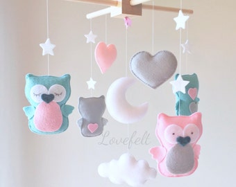 Baby mobile - Owl mobile - Baby crib mobile - Baby mobile owl