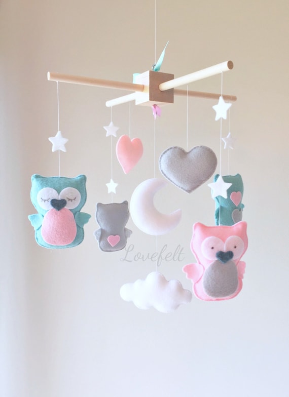 Bebe Mobile Bebe Chouette Mobile Mobile Bebe Chouette Etsy