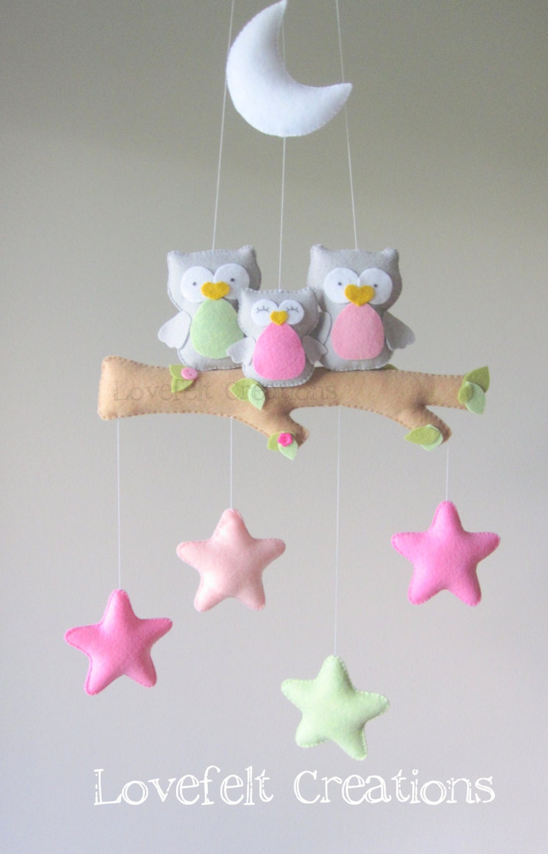 Owl Baby Mobile Owl Mobile Baby Crib Mobile Baby Mobile Etsy