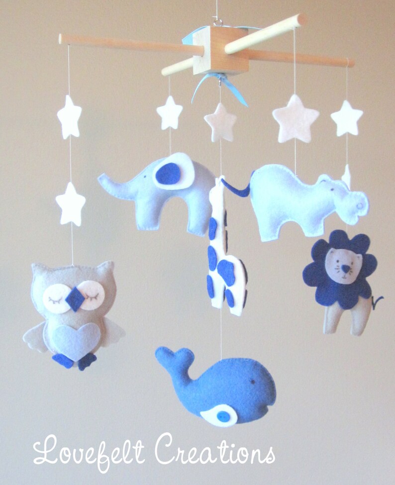 Baby mobile animals Mobile forest Mobile zoo Mobile Etsy