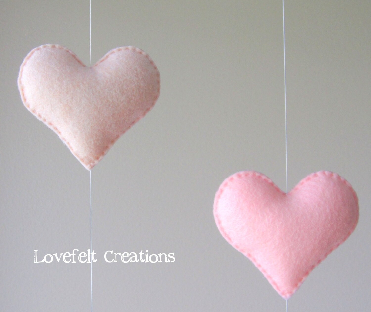 Baby Mobile Heart Mobile Cloud Mobile Pink and Gray Etsy