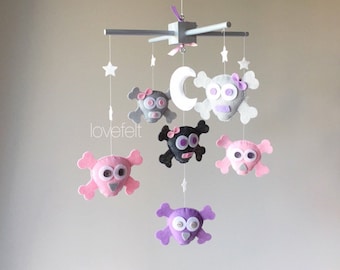 Baby Mobile - Baby crib mobile - Skull Mobile - Custom Baby Mobile