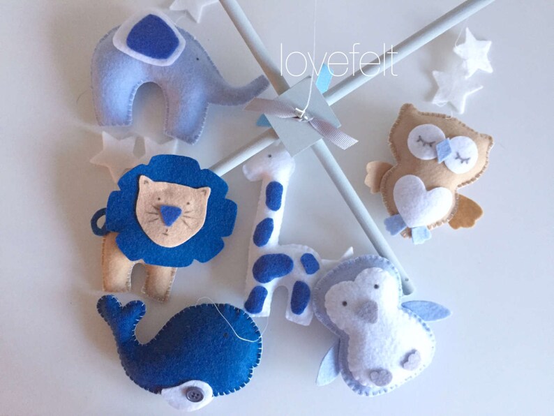 Baby mobile baby mobile boy boy nursery whale mobile elephant mobile animals Mobile forest Mobile zoo Mobile image 3