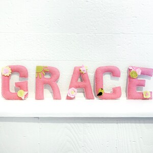 Felt Name Banner - Nursery banner - wall banner - shelf letters - nursery decor - name nursery - nursery shelf decor - baby decor