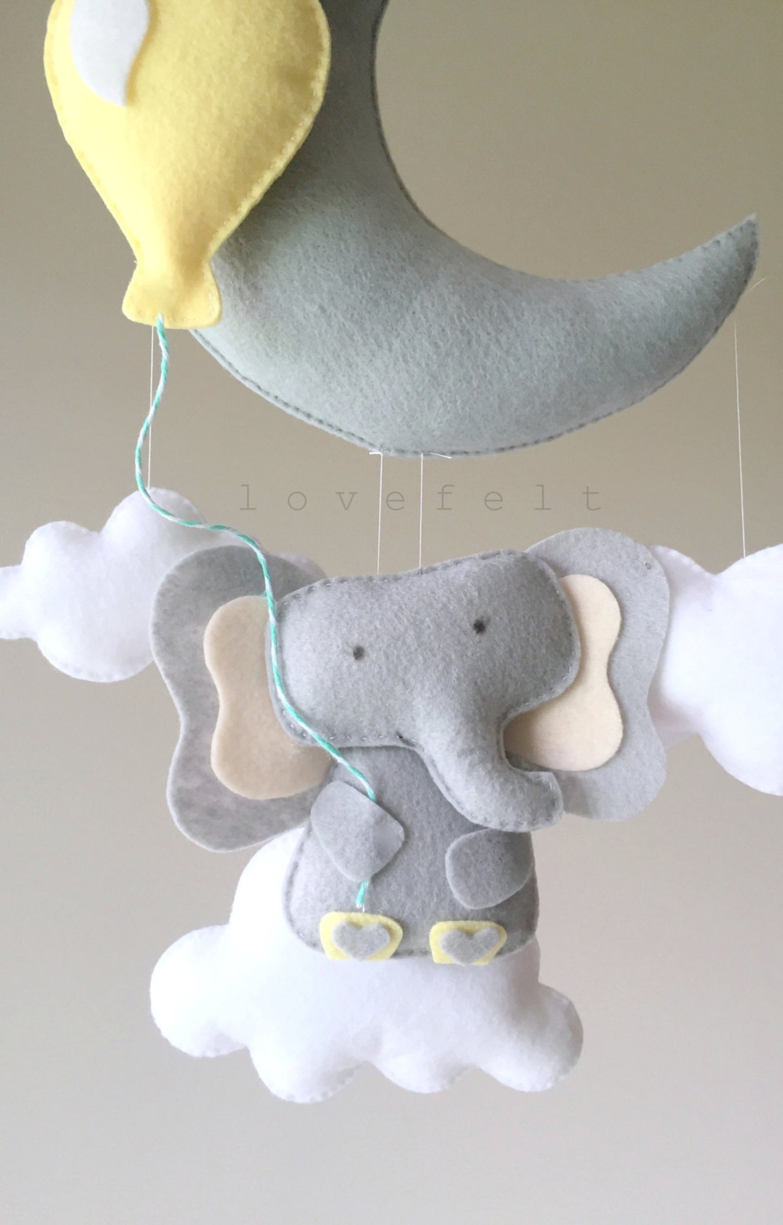Baby Mobile Elephant Mobile Baby Mobile Elephant Neutral Etsy