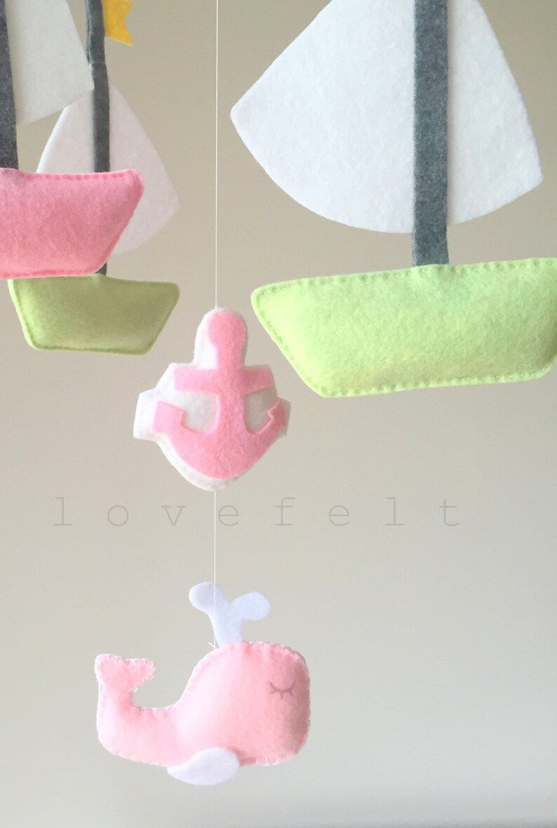 Baby Mobile Nautical Theme Mobile Sailboats mobile Etsy