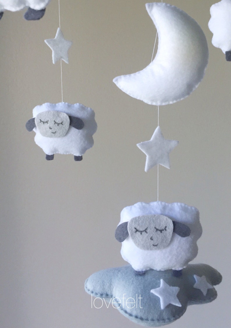 Baby Crib Mobile Sheep Mobile Lamb Mobile Etsy