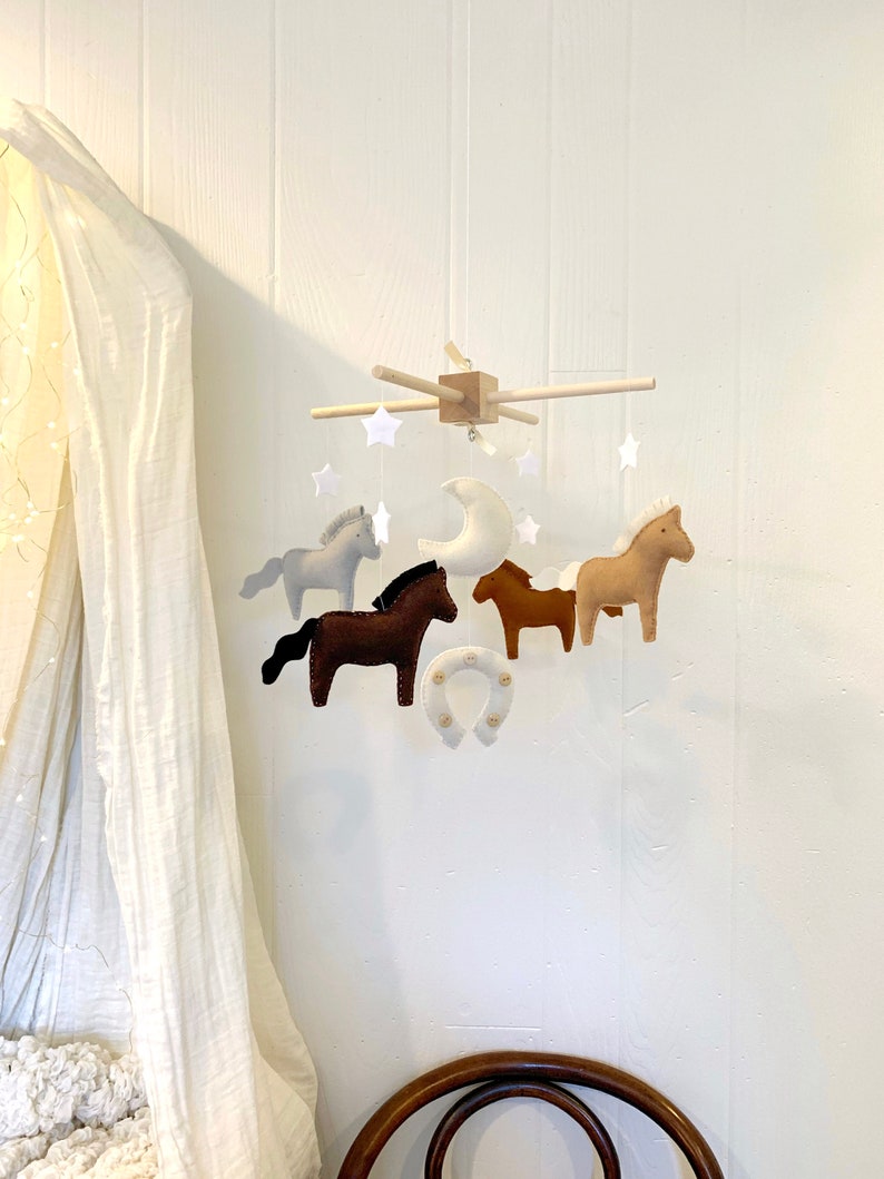 Baby Mobile Baby Crib Mobile Horse Mobile baby Gift Etsy